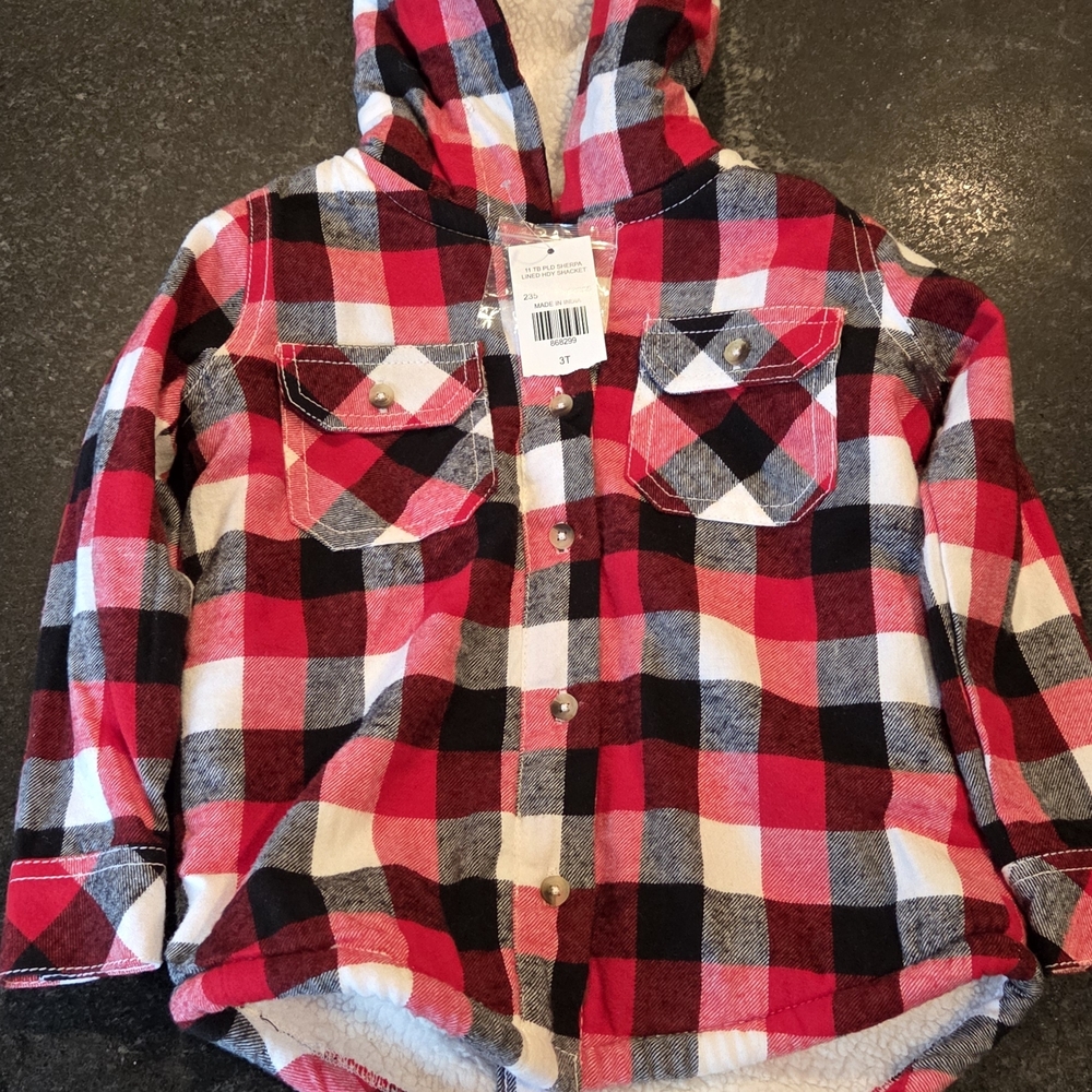 Plaid Hooded Kids Shirt